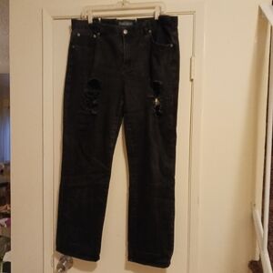 Ralph Lauren Black ripped Jean pants sz 16 nwto